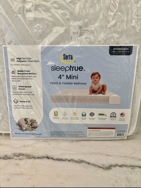 New Serta Sleeptrue 4” mini Infant & Toddler Mattress